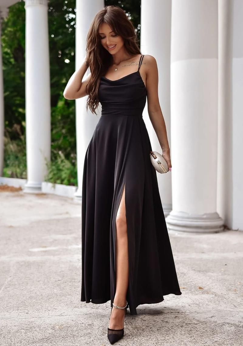 Stylizacje sukienek maxi